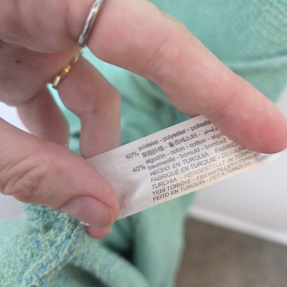 Zara Green Knit Sweater Tie Waist Sleeveless Cute Midi Dress Size Medium - Picture 7 of 9